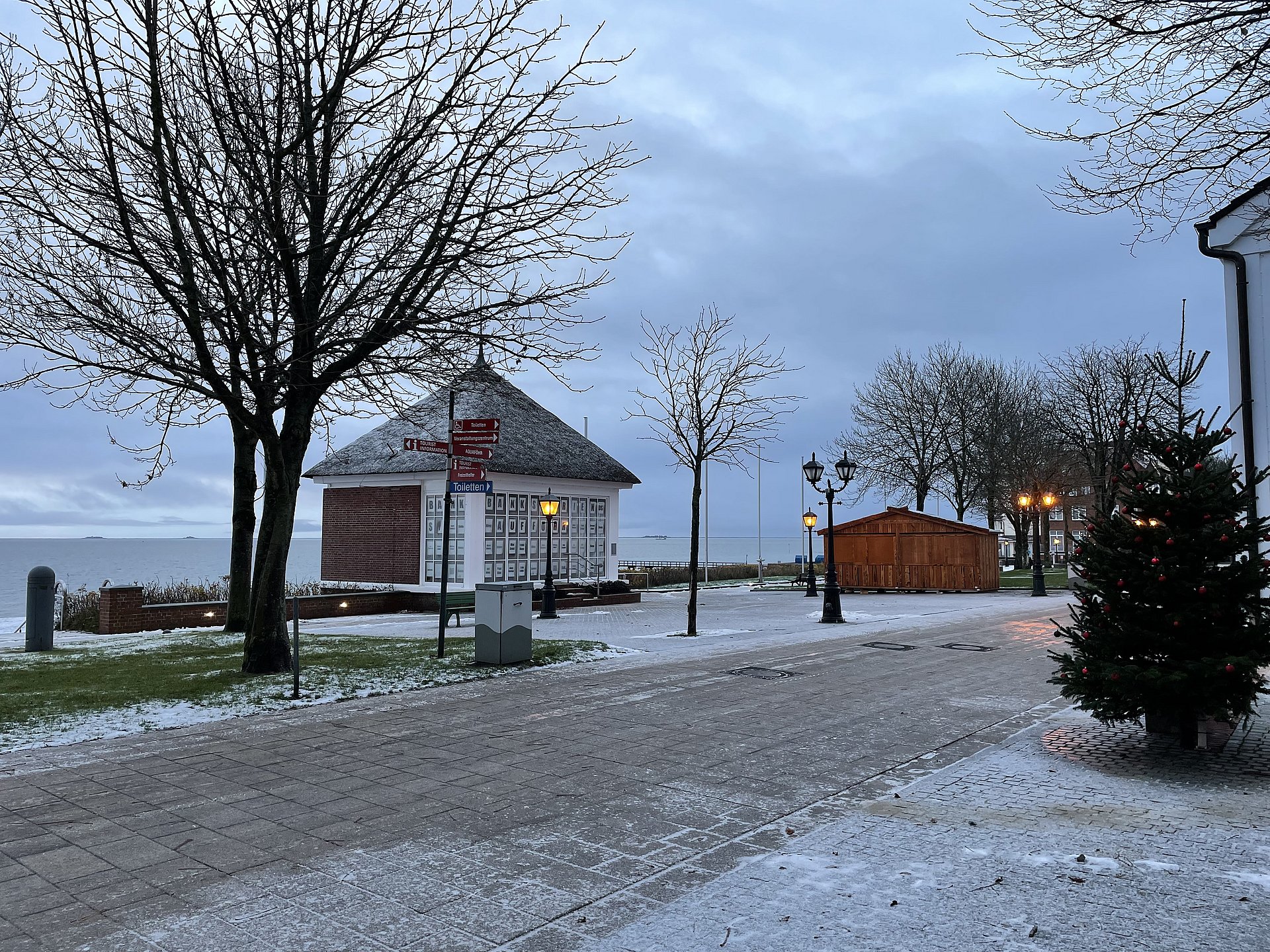 Der Musikpavillon auf Föhr im Winter