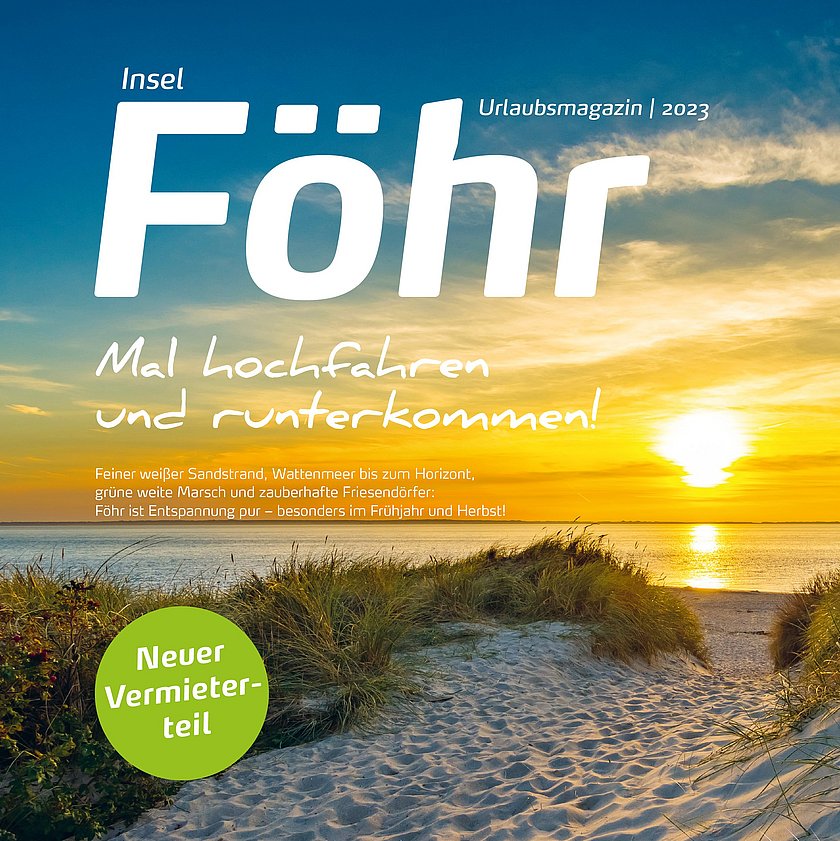 Das Titelblatt des Urlaubmsmagazins 2023 der Insel Föhr