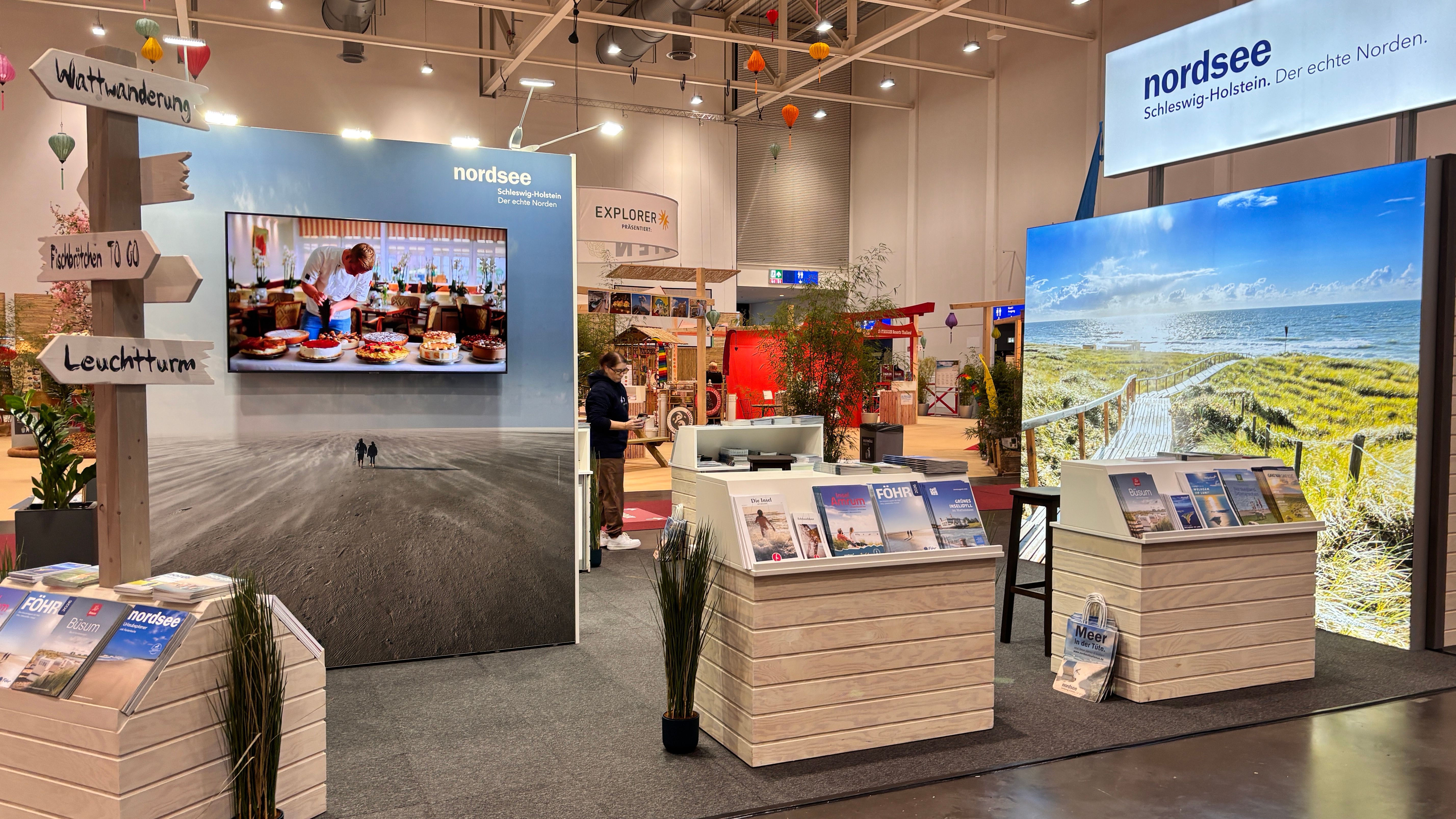 Der Messestand der Nordsee Schleswig-Holstein auf der ABF Hannover 2026.
