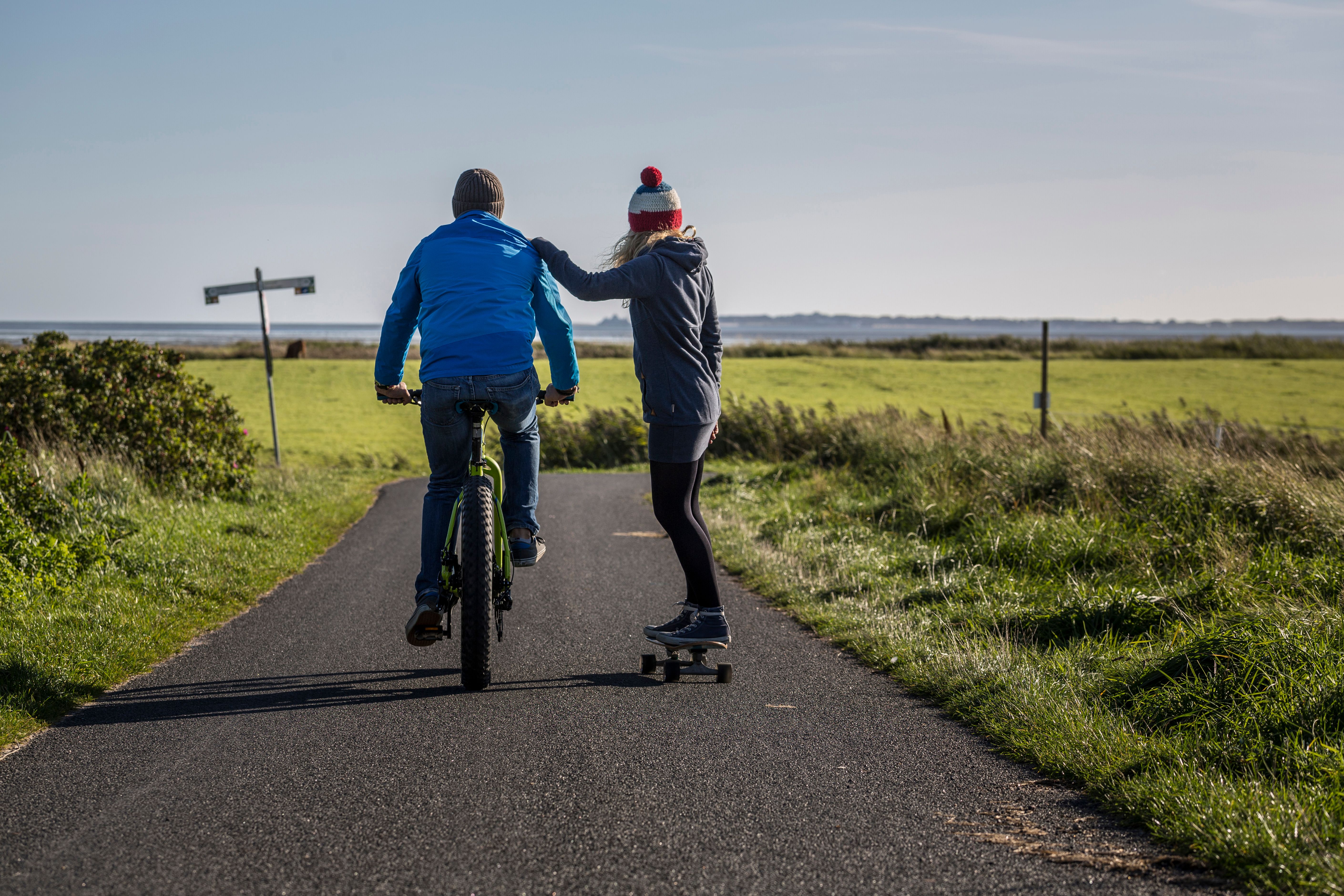 Radfahrer an der Godel