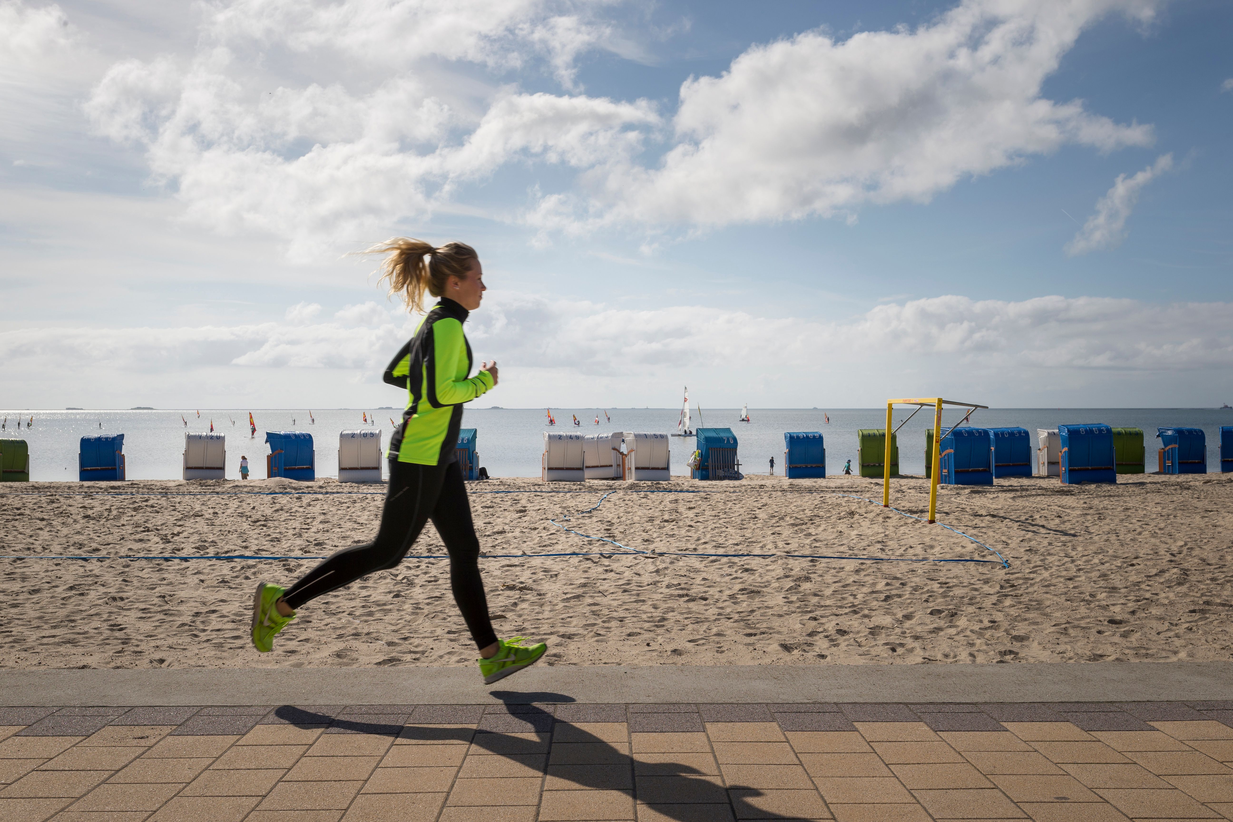 Joggen auf der Promenade in Wyk