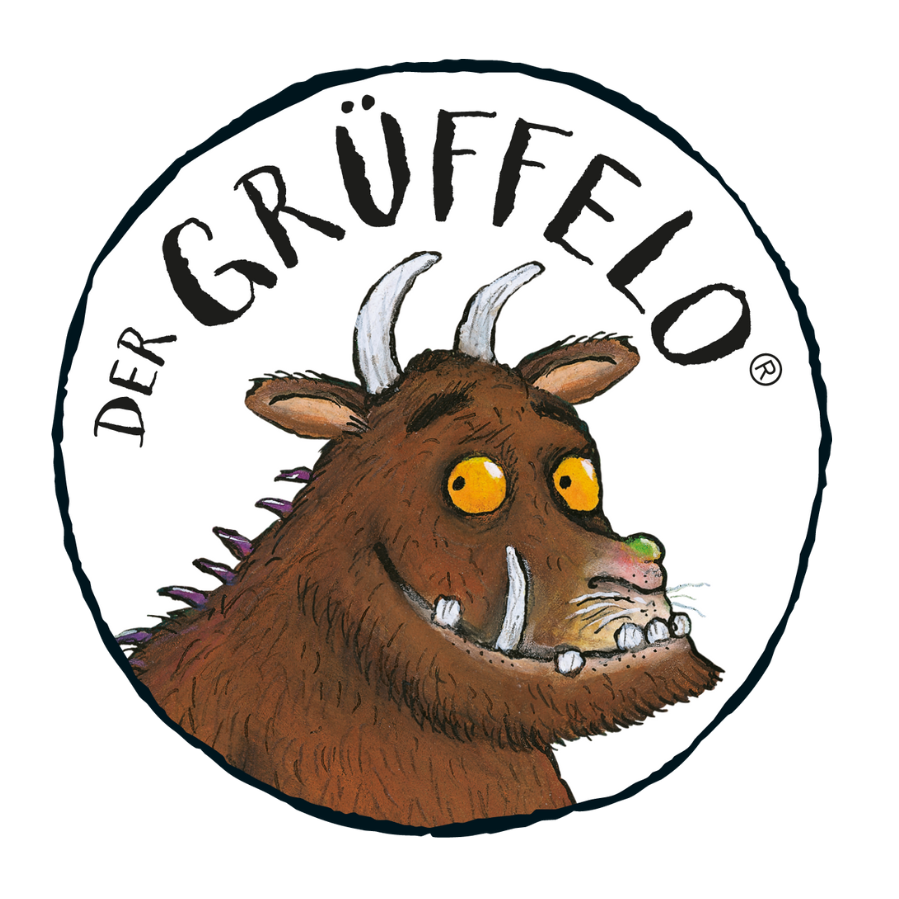 Offizielles Grüffelo-Logo, das den Kopf des Grüffelos mit seinen charakteristischen Hörnern und Hauern zeigt